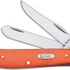 Case Knives Case Mini Trapper Knife, Smooth Orange Synthetic, CA-80505 2 Case Knives Case Mini Trapper Knife, Smooth Orange Synthetic, CA-80505 -knifecenter shop CA 80505