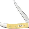 Case Knives Case Small Texas Toothpick Knife 81095 Smooth Yellow SS 310096SS