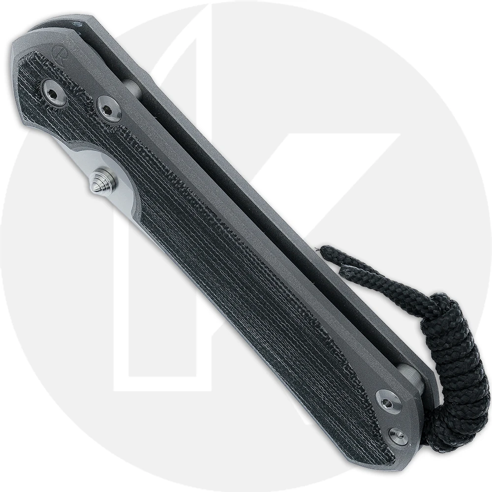 Chris Reeve Knives - Large Sebenza 31 Knife - L31-1200 - Stonewash Drop Point - Black Canvas Micarta / Titanium 4 Chris Reeve Knives - Large Sebenza 31 Knife - L31-1200 - Stonewash Drop Point - Black Canvas Micarta / Titanium - Image 2