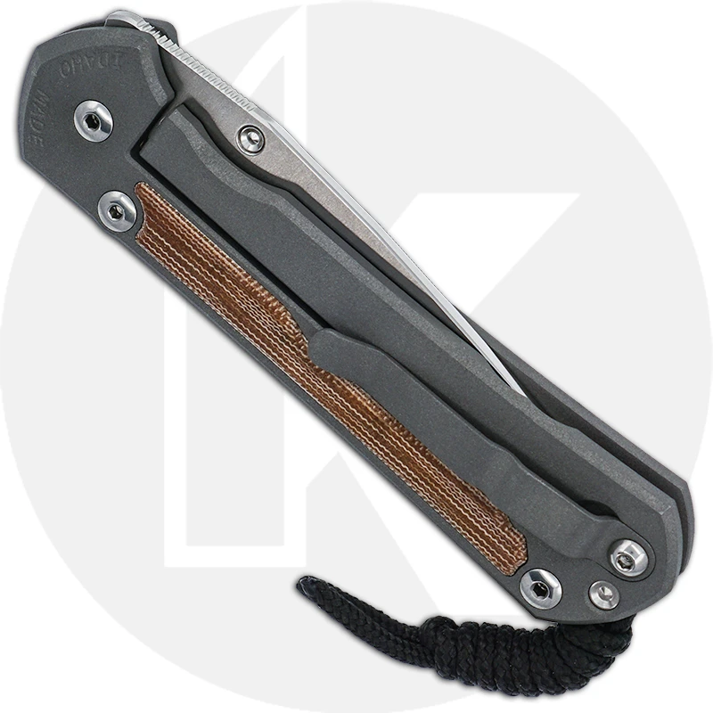 Chris Reeve Knives - Large Sebenza 31 Knife - L31-1212 - Stonewash Drop Point - Natural Canvas Micarta / Titanium 5 Chris Reeve Knives - Large Sebenza 31 Knife - L31-1212 - Stonewash Drop Point - Natural Canvas Micarta / Titanium - Image 3