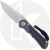 Chris Reeve Knives - Small Inkosi Knife - SIN-1012 - Stonewash Drop Point - Black Canvas Micarta / Sandblast Titanium -knifecenter shop CRK SIN 1012 OPEN FRONT