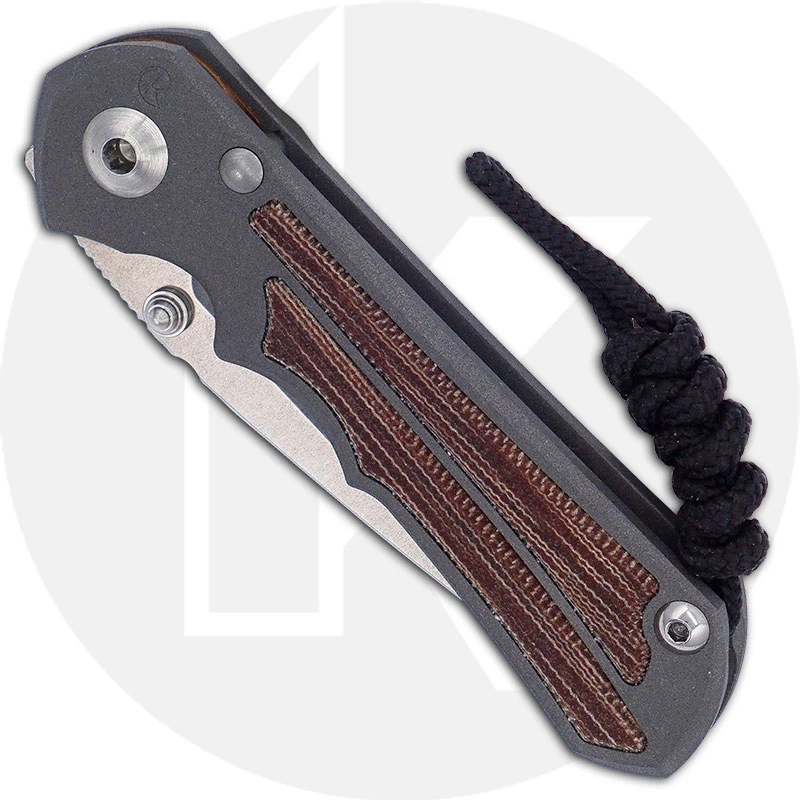 Chris Reeve Knives - Small Inkosi Knife - SIN-1014 - Stonewash Drop Point - Natural Canvas Micarta / Sandblast Titanium 4 Chris Reeve Knives - Small Inkosi Knife - SIN-1014 - Stonewash Drop Point - Natural Canvas Micarta / Sandblast Titanium - Image 2