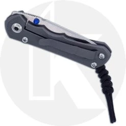 Chris Reeve Knives - Small Inkosi Knife - SIN-1022 - Stonewash Insingo - Sandblast Titanium -knifecenter shop CRK SIN 1022 CLOSED BACK