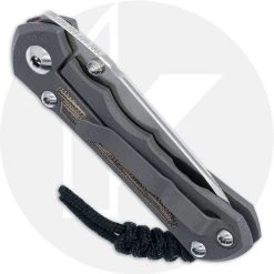 Chris Reeve Knives - Small Inkosi - Stonewash S45VN Insingo - Natural Canvas Micarta / Sandblast Titanium -knifecenter shop CRK SIN 1030 CLOSED BACK