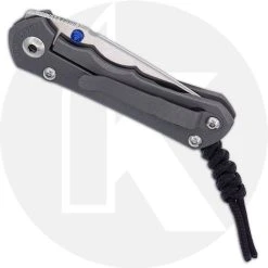 Chris Reeve Knives - Small Inkosi Knife - SIN-1042 - Stonewash Tanto - Sandblast Titanium -knifecenter shop CRK SIN 1042 CLOSED BACK