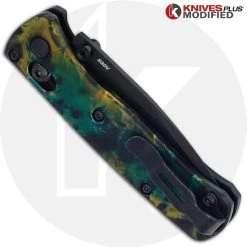 Benchmade Knives MODIFIED Benchmade Mini Bugout 533BK Knife + Custom AWT Anodized Scales -knifecenter shop KP 533BK1 12 CLOSED BACK 1