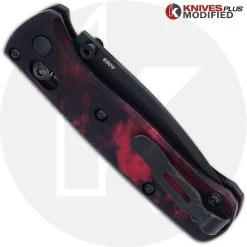 Benchmade Knives MODIFIED Benchmade Mini Bugout 533BK Knife + Custom Anodized AWT Scales -knifecenter shop KP 533BK1 12 CLOSED BACK 2