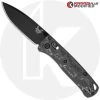 Benchmade Knives MODIFIED Benchmade Mini Bugout 533BK Knife + KP Contoured Damascus Pattern Carbon Fiber Scales -knifecenter shop KP 533BK1 13 OPEN FRONT MAIN