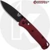 Benchmade Knives MODIFIED Benchmade Mini Bugout Red Dragon 533BK-1 Knife - Black Blade - Rit Dyed Handle -knifecenter shop KP 533BK1 3 OPEN FRONT LOGO