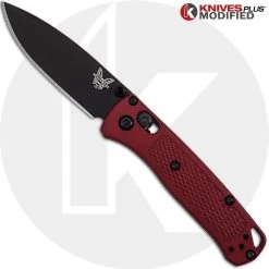 Benchmade Knives MODIFIED Benchmade Mini Bugout Red Dragon 533BK-1 Knife - Black Blade - Rit Dyed Handle