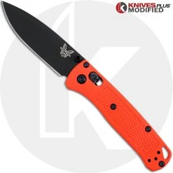 Benchmade Knives MODIFIED Benchmade Mini Bugout Orange 533BK-1 Knife - Black Blade