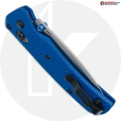 Benchmade Knives MODIFIED Benchmade Bugout 535 + AWT Anodized Cobalt Blue Aluminum Scales -knifecenter shop KP 535 18 CLOSED BACK