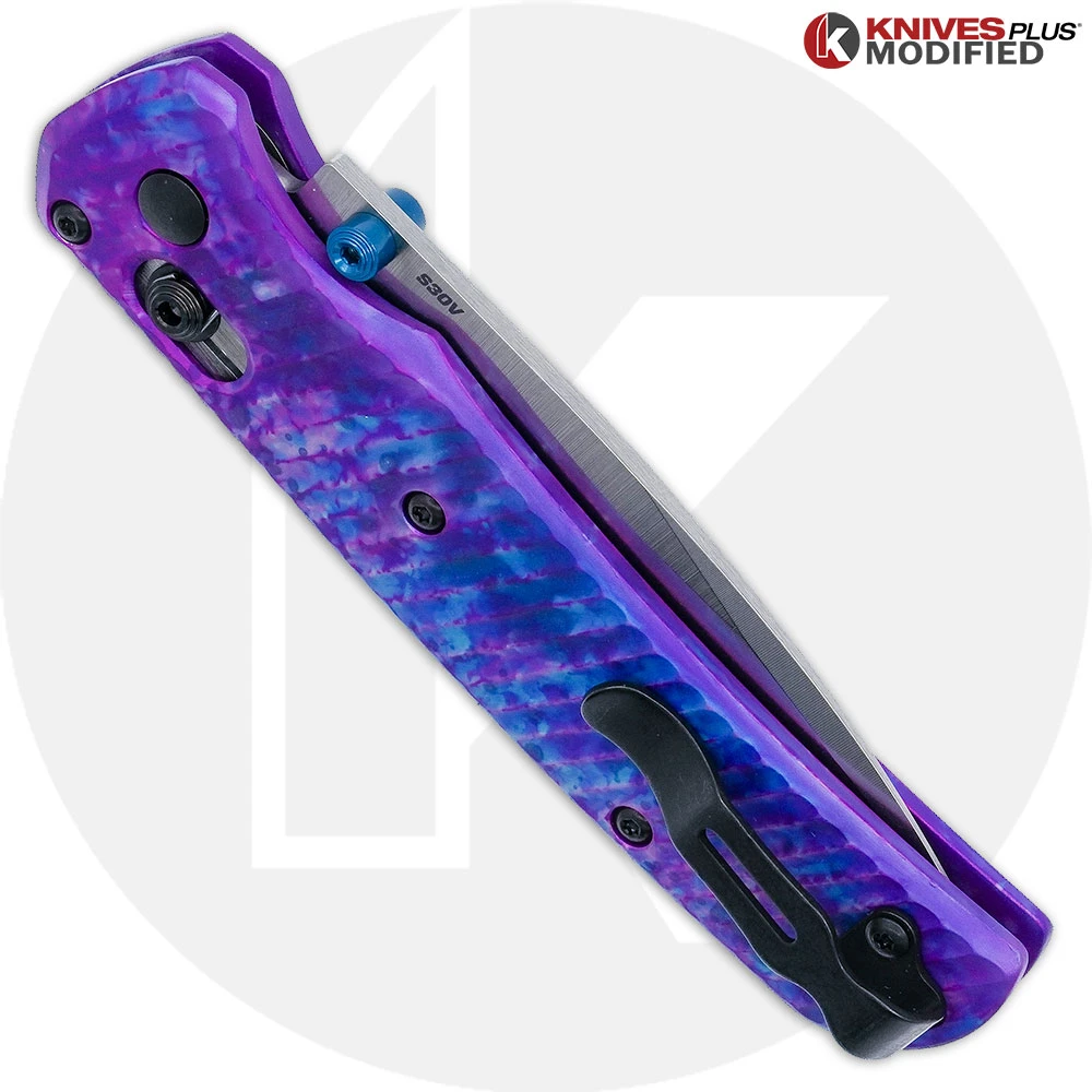 Benchmade Knives MODIFIED Benchmade Bugout 535 Knife + AWT Archon Custom Anodized Scales 5 Benchmade Knives MODIFIED Benchmade Bugout 535 Knife + AWT Archon Custom Anodized Scales - Image 3