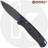 Benchmade Knives MODIFIED Benchmade Bugout Knife - Acid Stonewash S90V - Carbon Fiber Handle -knifecenter shop KP 535 CF OPEN FRONT LOGO