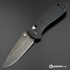 Benchmade Knives MODIFIED Benchmade Griptilian Knife 551 - S30V - Acid Stonewash - Drop Point -knifecenter shop KP 551 1 OPEN FRONT