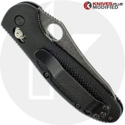 Benchmade Knives MODIFIED Benchmade Mini Griptilian Knife 555 - S30V - Acid Stonewash - Sheepsfoot -knifecenter shop KP 555HG NEW CLOSED BACK LOGO