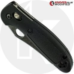 Benchmade Knives MODIFIED Benchmade Mini Griptilian Knife 555 - S30V - Acid Stonewash - Sheepsfoot -knifecenter shop KP 555HG NEW CLOSED FRONT LOGO