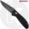 Benchmade Knives MODIFIED Benchmade Mini Griptilian Knife 556 - S30V - Acid Stonewash - Drop Point -knifecenter shop KP 556 NEW OPEN FRONT LOGO