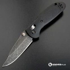 Benchmade Knives MODIFIED Benchmade Mini Griptilian Knife 556 - S30V - Acid Stonewash - Drop Point -knifecenter shop KP 556 OPEN FRONT