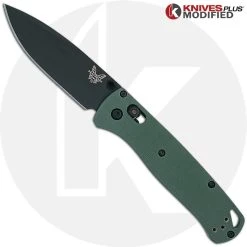 Benchmade Knives MODIFIED Benchmade Bugout 535BK Knife + KP Forest Green G10 Scales