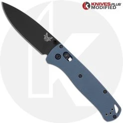 Benchmade Knives MODIFIED Benchmade Bugout 535BK Knife + KP Slate Blue G10 Scales
