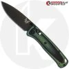 Benchmade Knives MODIFIED Benchmade Mini Bugout 533BK Knife + KP Contoured Black / Zombie Green G10 Scales -knifecenter shop KP GREENMINIBUGOUT OPEN FRONT