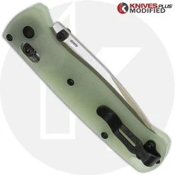 Benchmade Knives MODIFIED Benchmade Bugout 535 Knife + KP Jade G10 Scales + KP Black Thumbstud & Standoffs -knifecenter shop KP JADEBUGOUT CLOSED BACK