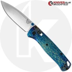 Benchmade Knives MODIFIED Benchmade Bugout 535 Knife + KP Titanium Scales + Mayhem Finish -knifecenter shop KP MAYHEM BUGOUT OPEN FRONT