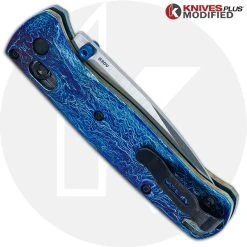 Benchmade Knives MODIFIED Benchmade Bugout 535 Knife + KP Titanium Scales + Mayhem Finish -knifecenter shop KP MAYHEMBUGOUT NEW CLOSED BACK