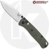 Benchmade Knives MODIFIED Benchmade Mini Bugout 533 Knife + KP Contoured OD Green G10 Scales + KP Black Thumbstud & Standoffs