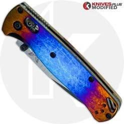 Benchmade Knives MODIFIED Benchmade Bugout 535 Knife + KP Titanium Super Nova Scales + KP Black Thumbstud & Standoffs 12 Benchmade Knives MODIFIED Benchmade Bugout 535 Knife + KP Titanium Super Nova Scales + KP Black Thumbstud & Standoffs -knifecenter shop KP SUPERNOVA BUGOUT CLOSED FRONT