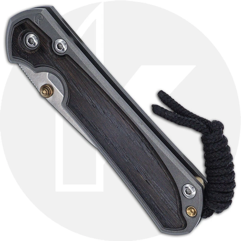 Chris Reeve Knives - Small Sebenza 31 Knife - S31-1100 - Stonewash Drop Point - Bog Oak / Blasted Titanium 4 Chris Reeve Knives - Small Sebenza 31 Knife - S31-1100 - Stonewash Drop Point - Bog Oak / Blasted Titanium - Image 2