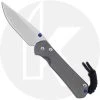 Chris Reeve Knives - Small Sebenza 31 Knife - S31-1000 - Stonewash Drop Point - Sandblast Titanium -knifecenter shop S31 1000 OPEN FRONT