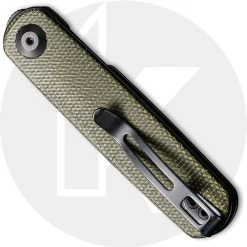 CIVIVI Knives CIVIVI Lumi C20024-1 - Black Stonewash 14C28N - Green Micarta - Liner Lock - Front Flipper Folder 7 CIVIVI Knives CIVIVI Lumi C20024-1 - Black Stonewash 14C28N - Green Micarta - Liner Lock - Front Flipper Folder -knifecenter shop WE C20024 1 Lumi CLOSED BACK