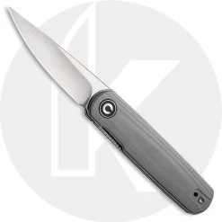 CIVIVI Knives CIVIVI Lumi C20024-2 - Stonewash 14C28N - Gray G10 - Liner Lock - Front Flipper Folder