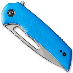 CIVIVI Knives CIVIVI Odium Knife C2010C - Stonewash D2 Drop Point - Blue G10 - Liner Lock Flipper Folder -knifecenter shop WE C2010C CLOSED FRONT