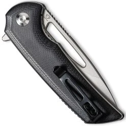 CIVIVI Knives CIVIVI Odium Knife C2010D - Stonewash D2 Drop Point - Black G10 - Liner Lock Flipper Folder -knifecenter shop WE C2010D CLOSED BACK