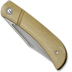 CIVIVI Knives CIVIVI Appalachian Drifter C2015B - Gray Stonewash S35VN Clip Point - Olive Micarta - Slip Joint Folder -knifecenter shop WE C2015B CLOSED BACK