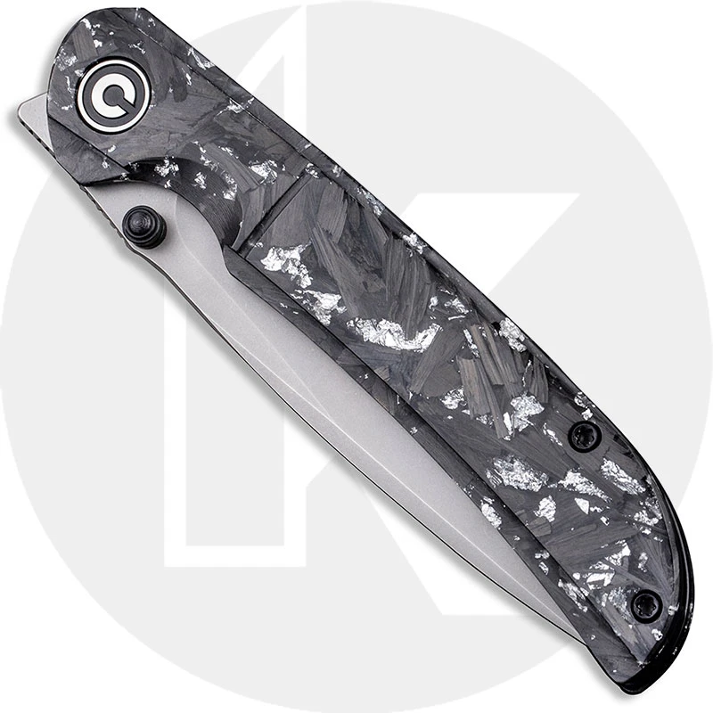 CIVIVI Knives CIVIVI Imperium C2106B - Stonewash Nitro-V - Shredded Carbon Fiber And Silvery Shred Resin - Liner Lock - Front Flipper Folder 4 CIVIVI Knives CIVIVI Imperium C2106B - Stonewash Nitro-V - Shredded Carbon Fiber And Silvery Shred Resin - Liner Lock - Front Flipper Folder - Image 2