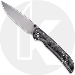 CIVIVI Knives CIVIVI Imperium C2106B - Stonewash Nitro-V - Shredded Carbon Fiber And Silvery Shred Resin - Liner Lock - Front Flipper Folder
