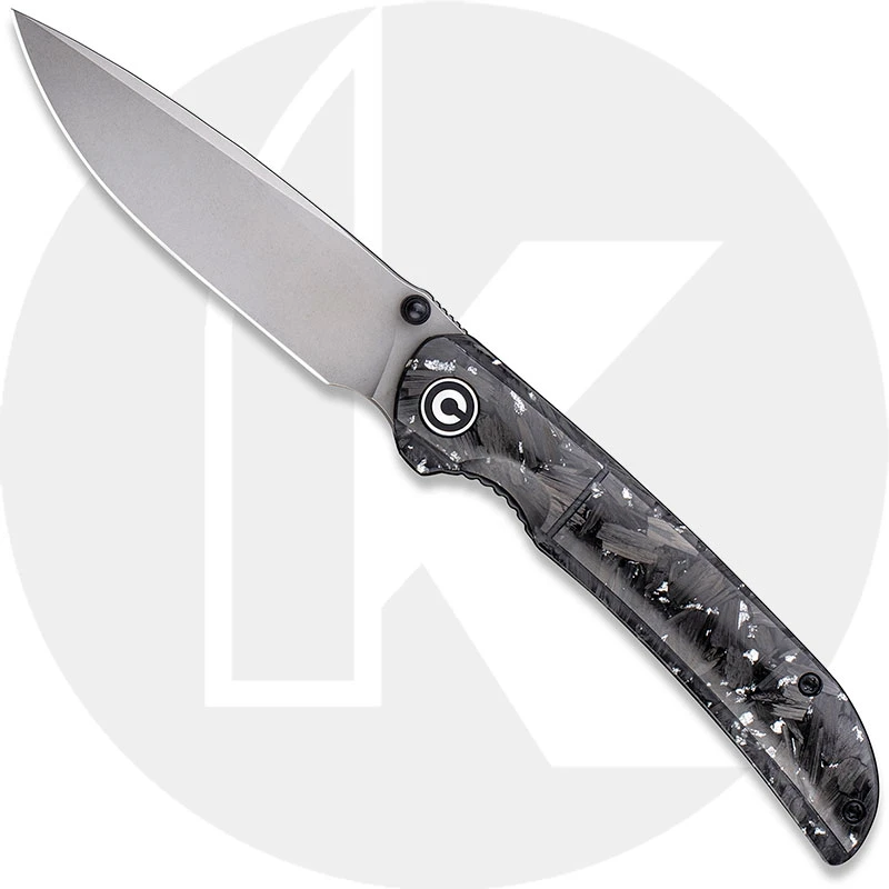 CIVIVI Knives CIVIVI Imperium C2106B - Stonewash Nitro-V - Shredded Carbon Fiber And Silvery Shred Resin - Liner Lock - Front Flipper Folder 3 CIVIVI Knives CIVIVI Imperium C2106B - Stonewash Nitro-V - Shredded Carbon Fiber And Silvery Shred Resin - Liner Lock - Front Flipper Folder