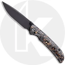 CIVIVI Knives CIVIVI Imperium C2106C - Black Stonewash Nitro-V - Shredded Carbon Fiber And Copper Shred Resin - Liner Lock - Front Flipper Folder