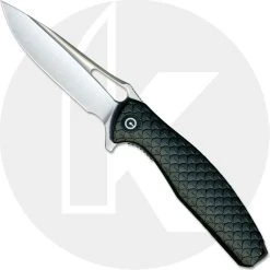 CIVIVI Knives WE Knife C902B CIVIVI Wyvern Satin Drop Point Flipper Folder Black FRN Liner Lock