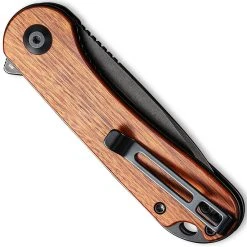 CIVIVI Knives CIVIVI Elementum Knife C907U - Black Stonewash D2 Drop Point - Cuibourtia Wood - Liner Lock Flipper Folder -knifecenter shop WE C907U CLOSED BACK