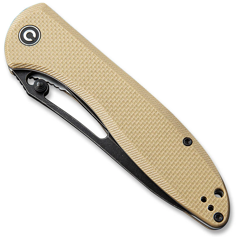 CIVIVI Knives CIVIVI Picaro C916B - Black Stonewash D2 Drop Point - Tan G10 - Liner Lock Folder 4 CIVIVI Knives CIVIVI Picaro C916B - Black Stonewash D2 Drop Point - Tan G10 - Liner Lock Folder - Image 2