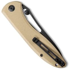 CIVIVI Knives CIVIVI Picaro C916B - Black Stonewash D2 Drop Point - Tan G10 - Liner Lock Folder 7 CIVIVI Knives CIVIVI Picaro C916B - Black Stonewash D2 Drop Point - Tan G10 - Liner Lock Folder -knifecenter shop WE C916B CLOSED FRONT